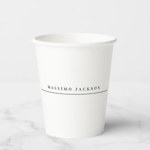 Trendy Minimalist Elegant Professional Serif Font Paper Cups
