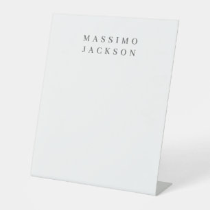 Trendy Minimalist Elegant Professional Serif Font Pedestal Sign