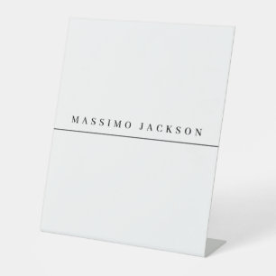 Trendy Minimalist Elegant Professional Serif Font Pedestal Sign