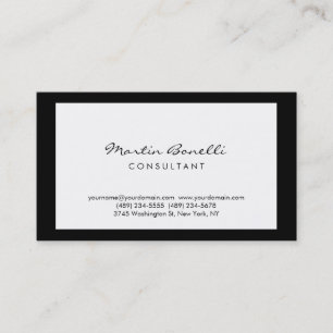 Trendy Minimalist Frame Script Business Card