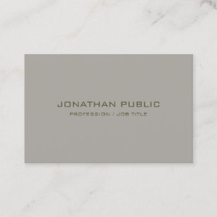 Trendy Minimalist Modern Elegant Simple Template Business Card