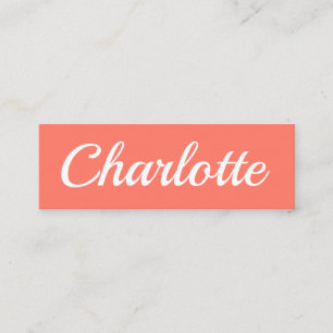 Trendy minimalist modern peach pink business card