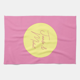 Trendy Minimalist Modern Plain Simple Pastel Colou Tea Towel