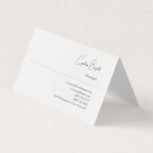 Trendy Minimalist Modern Plain Simple Template Business Card