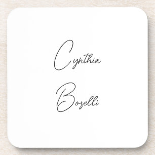 Trendy Minimalist Modern Plain Simple Template Coaster