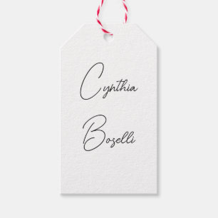 Trendy Minimalist Modern Plain Simple Template Gift Tags
