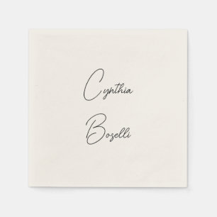 Trendy Minimalist Modern Plain Simple Template Napkin