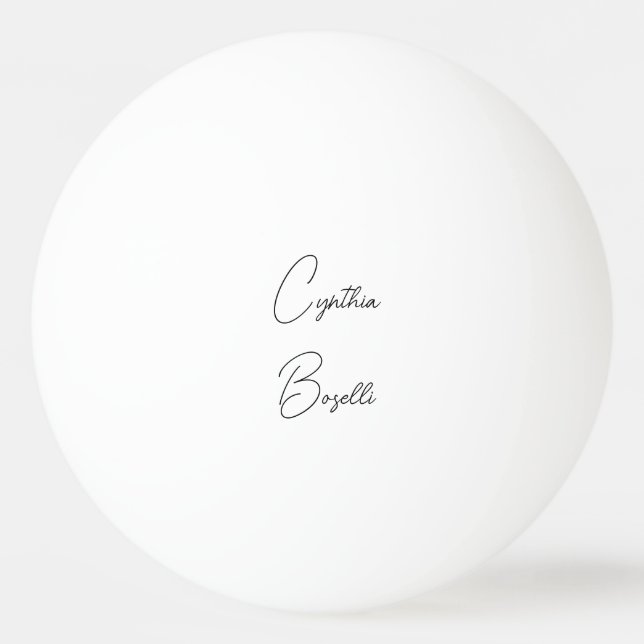 Trendy Minimalist Modern Plain Simple Template Ping Pong Ball (Front)