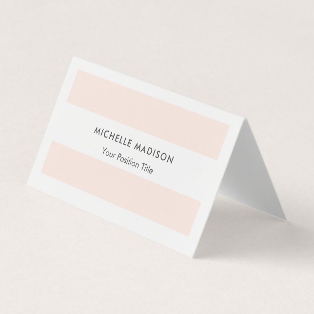 Trendy Minimalist Professional Plain Business Card (Front)