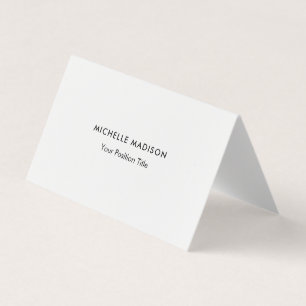 Trendy Minimalist Professional Plain Business Card