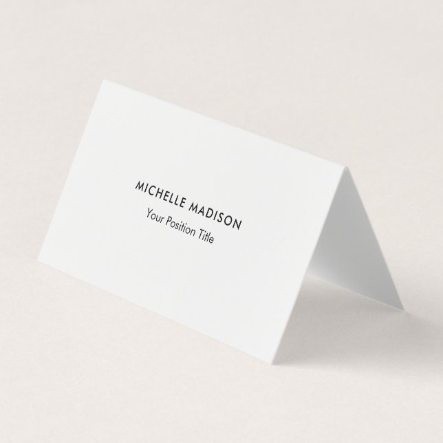 Trendy Minimalist Professional Plain Business Card (Front)
