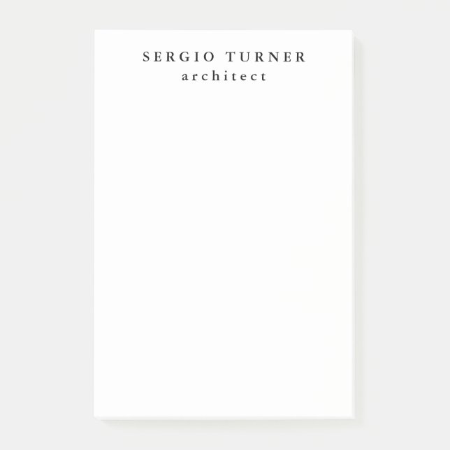 Trendy Minimalist Professional Post-it Notes (Front)