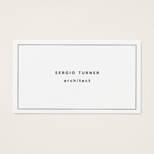 Trendy Minimalist Professional Profile Card (Front)