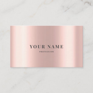 Trendy Minimalist Rose Gold Eyelash Lashes Business Card