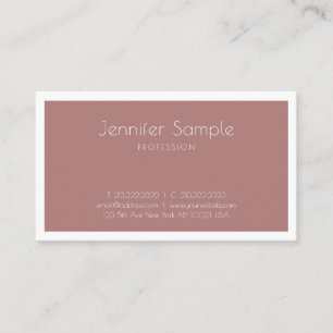 Trendy Minimalistic Elegant Clean Plain Luxury Business Card