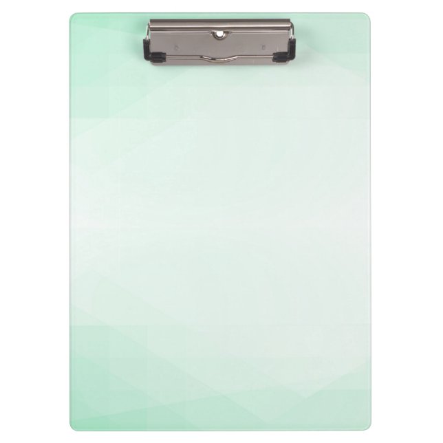 Trendy Mint Green Elegant Modern Template Clipboard (Front)