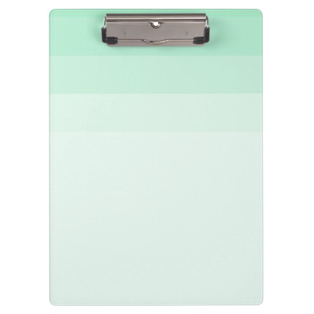 Trendy Mint Green Striped Elegant Modern Template Clipboard (Front)
