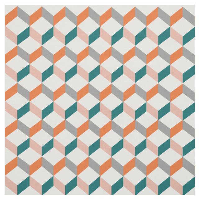 Trendy Modern 3D Optical Illusion Patterned Print Fabric (Swatch)