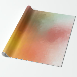 Trendy Modern Abstract Artwork Elegant Colourful Wrapping Paper