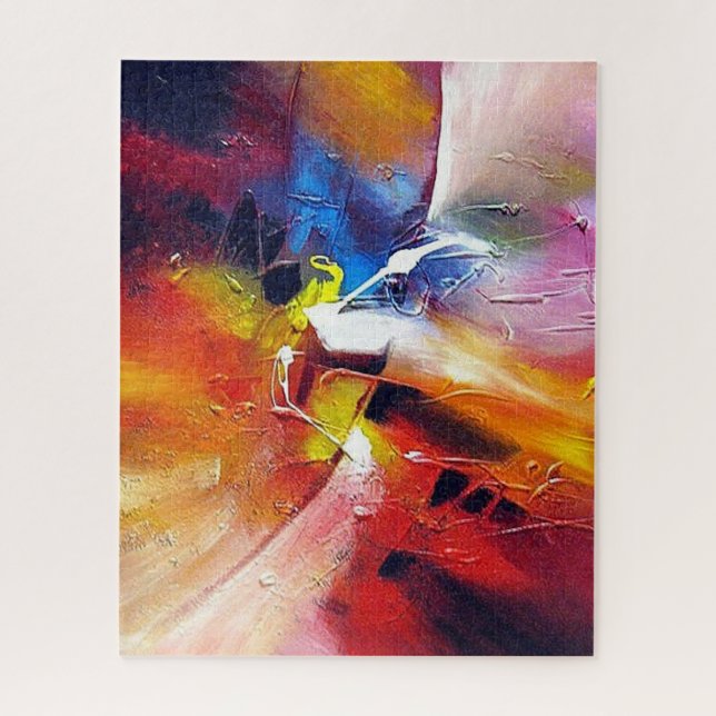 Trendy Modern Abstract Expressionism Painting Jigsaw Puzzle (Vertical)