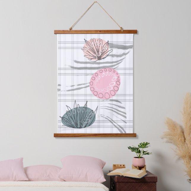Trendy modern Abstract floral Hanging Tapestry (Bedroom)