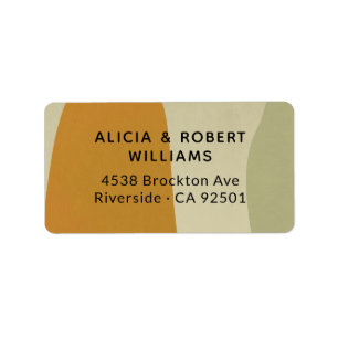 Trendy Modern Abstract Minimalist Simple Wedding Label