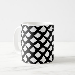 Trendy Modern Black and White Pattern Coffee Mug