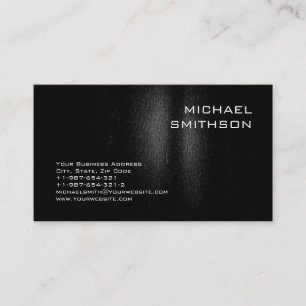 Trendy Modern Black Grey Business Card