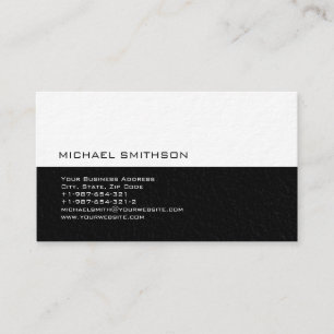 Trendy Modern Black White Grey Business Card