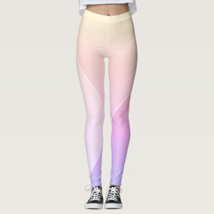 Trendy Modern Blue Purple Pink Yellow Template Leggings