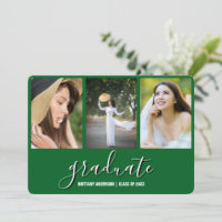 Trendy Modern Calligraphy 3 Photo Collage Graduate