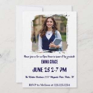 Trendy Modern Casual Photo Graduation 2026 Invitation
