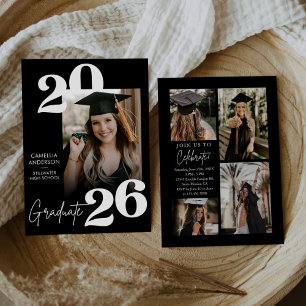 Trendy Modern Casual Photo Graduation Invitation