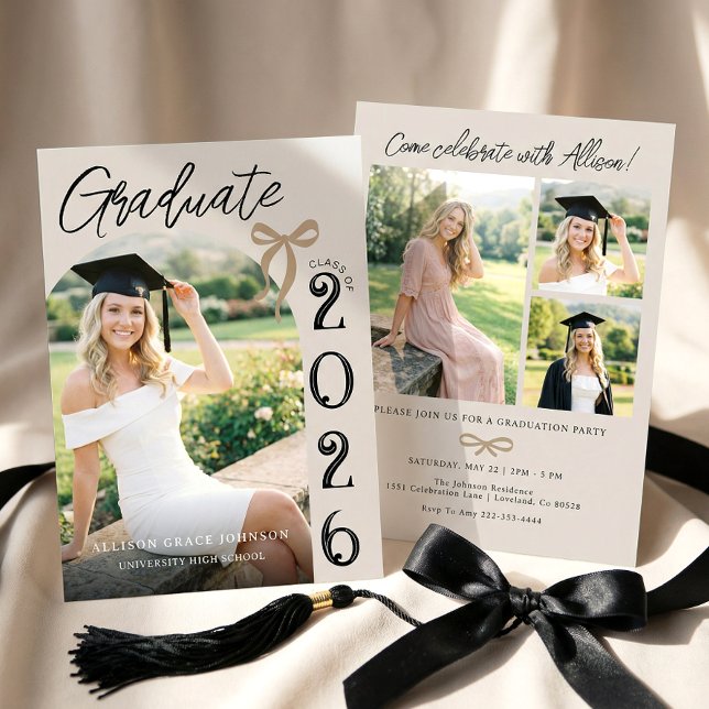 Trendy Modern Casual Photo Graduation Invitation (Creator Uploaded)