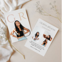 Trendy Modern Casual Photo Graduation