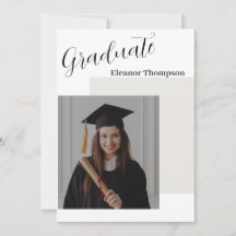 Trendy Modern Casual Photo Graduation