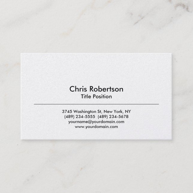 Trendy Modern Charming Business Card (Front)