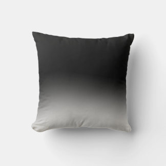 Trendy modern chic abstract black and white ombre cushion