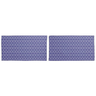 Trendy Modern Chic Blue Purple and white Flowers Pillowcase