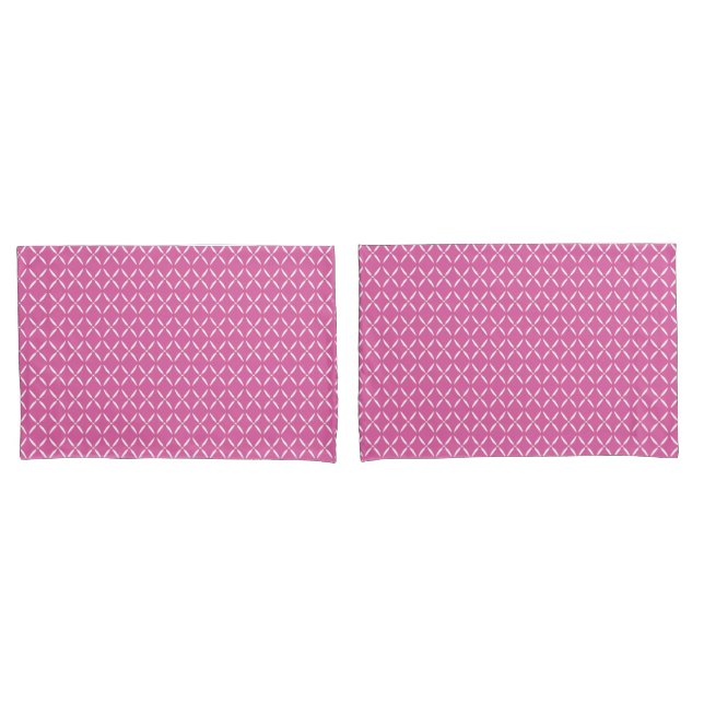 Trendy Modern Chic pink and white Flowers  Pillowcase (Front-Set)