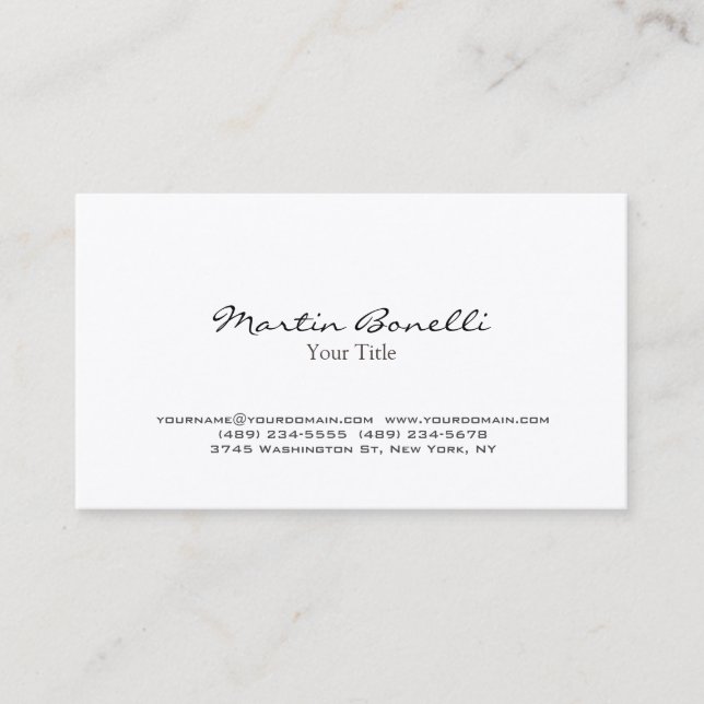 Trendy Modern Chic Trendy Business Card (Front)