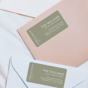 Trendy Modern Christmas Holiday Address Label