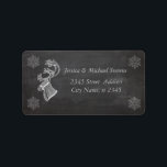 Trendy modern Christmas reindeer chalkboard Label<br><div class="desc">Trendy modern Christmas reindeer chalkboard design.</div>