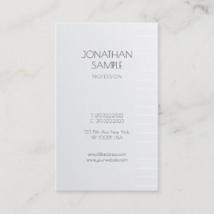 Trendy Modern Clean Design Silver Glamour Luxury Business Card