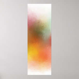 Trendy Modern Colourful Abstract Art Red Yellow Poster
