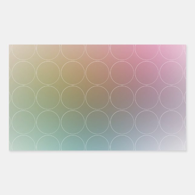 Trendy Modern Colourful Blank Elegant Template Rectangular Sticker (Front)