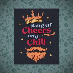 Trendy Modern Colourful Funny King Quote Typograph Poster