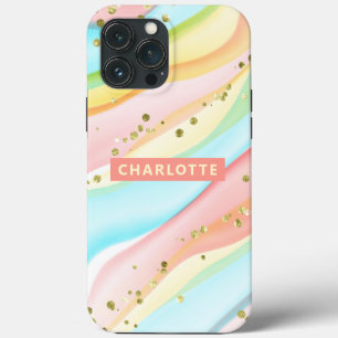 Trendy Modern Colourful Girly Personalised Name iPhone 13 Pro Max Case