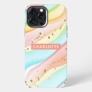 Trendy Modern Colourful Girly Personalised Name iPhone 13 Pro Max Case