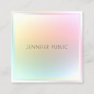 Trendy Modern Colourful Professional Template Square Business Card